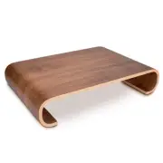 Wood Monitor Stand Riser - Computer Desk Organizer Desktop Dock Wooden Mount ...