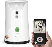 SKYMEE Dog Camera Treat Dispenser, WiFi Remote Pet Camera with Two-Way Audio and Night Vision, Compatible with Alexa