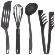 T-fal Kitchen Tools 4-Piece Set Spatula Ladle Tongs Whisk K001S4