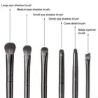 Natural Eye Makeup Brushes Set Eyeshadow Brush Eyebrow Contour Make Up Tools _vf