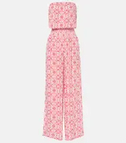 [Melissa Odabash] Melissa Odabash Naomi floral cotton jumpsuit AU 14 red
