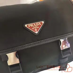 二手精品 PRADA 普拉達 Saffiano 紅色三角標 尼龍 帆布包 肩背包 斜背包 腰包 胸包 男包 2VD034