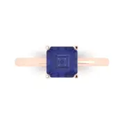 1.50 ct Asscher Cut Tanzanite Stone Wedding Bridal Promise Ring 14k Rose Gold