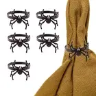 6 PCS Halloween Napkin Rings Spider Spooky Web Dinner Table Favors Napkin Ring