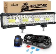 Barra de luces LED con tirador lateral, punto de triple fila de 12 pulgadas
