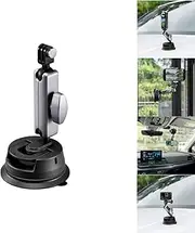 Aluminium Alloy Suction Cup Car Mount with Phone Holder, 360°Rotation Windshield Window Dashboard for GoPro Series Insta360 X3 DJI Action3 Action 4 DJI Pocket Sport Cameras