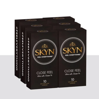 Ansell Skyn Close Feel 10 Condoms Retail Pack SIX PACK