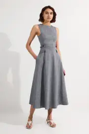 Petite Tailored Marl Midi Dress