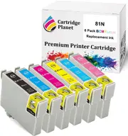 6 Pack (1BK,1C,1M,1Y,1LC,1LM) Compatible Ink for Epson 81N for Epson Artisan 1430 635 725 730 835 837 Stylus Photo 1410 R290 R390 RX590 RX610 RX690 TX700W TX710W TX800FW TX810FW Stylus T50 TX650