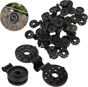 100Pcs Shade Cloth Plastic Clips Round Shade Cloth Clips Sunshade Net Fixing Clip for Anti Bird Netting, Garden Netting, Shade Netting, Shade Fabric Accessories, Shade Fabric Accessories, Black