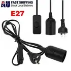 E27 1.8m Cable Cord AU Plug Lamp Light Bulb Holder Socket Base With Switch Black