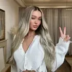Ash Grey Wavy Wig 13x4 Lace Frontal Human Hair Wig for Women Pre Plucked