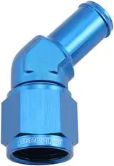 Aeroflow Female -10An 45Deg to 5/8 Barbblue Swivel Nut - AF412-10