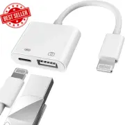 Apple Certified Lightning Male to USB Female Adapter OTG and Charger Cable for I