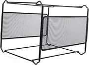 HOODANCOS Box A4 Hanger Desk Organizers and Storage Mesh File Holder Desk Organizers and Accessories File Holder Book Storage Rack Book Shelf Office Organization Black Iron