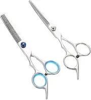Pc Hairdressing Scissors Set Flat Hair Trimming Scissors Professional Hair Cutting Supplies