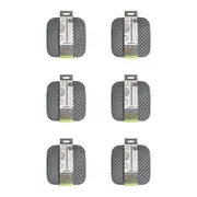 12pc Topchef Silicone Air Fryer Liner Set Square 20cm Reusable Cooking Mat Grey