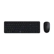 [9320M] Wireless Compact, Slim Keyboard and Mouse Combo, Black