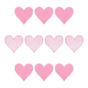 Hearts Patches Pink Iron-On Patch Sew Embroidered 2.8 x 2.68 Inch 10Pcs
