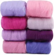 Natural Wool Merino Wool Roving Top Roving Fiber Spinning Felting Soft 8 Color