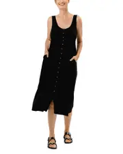 Nom Maternity Sleeveless Henley Nursing Dress