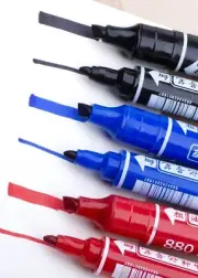 10x Permanent Markers Heavy Duty Alcohol Base Black Blue Red Warehouse Office