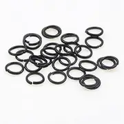 QA 3-12mm Metal Jump Rings Gold Silver Color Link Split Rings Connectors for Jewelry Making Finding DIY Accessories YC823 (Color : Black, Size : 7mm)