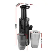 Devanti 130W Slow Juicer Cold Press Fruit Juice Extractor-Black