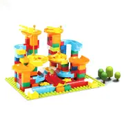 160Pcs Duploed Marble Race Run Building Block Maze Ball Track Toy Pres