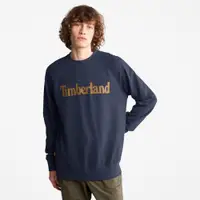 在飛比找ETMall東森購物網優惠-任-Timberland 男款深寶石藍LOGO印花長袖T恤A