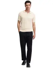 [Oxford] Patrick Knit Polo in Ecru