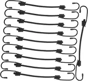 Veemoon 10pcs Elastic Bungee Ropes with Hooks Cargo Tightening Straps for Motorcycles and Scooters Versatile Outdoor Use Compact and Portable Design for Luggage and Helmet Securing