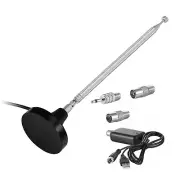 Magnetic Base FM Radio Telescopic Antenna and Amplifier For Panasonic Radio