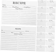 Happyyami 50pcs Smooth Recipe Accessory Cards Writable Restaurant Recipe Cards Ideal for Convenient Cooking