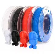 PLA 3D Printing Filament Bundle 1.75Mm, Black White Red Blue 250G X 4 Spools Pac