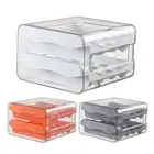 Egg Rack Holder Storage Box Egg Container Refrigerator Double-layer Egg Shelf.