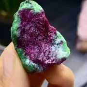 30G Natural green Ruby zoisite (anylite) crystal Wand Obelisk Point Healing