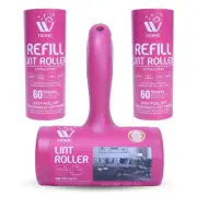 WBM Lint Roller with 2 Lint Roller Refills, Extra Sticky Pet Hair Remover, fo...