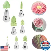 Meao 7 Pieces Piping Tips Set - Stainless Steel Piping Nozzles Kit for Pastry