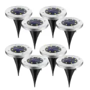 8x Solar Powered LED Buried Inground Recessed Light Garden Outdoor Deck Path