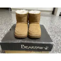 在飛比找蝦皮購物優惠-bearpaw兒童 熊掌 雪地靴 100%皮毛一體 女生雪靴