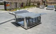 3 Doors 1800 x 850mm High Checker Plate Aluminium Canopy