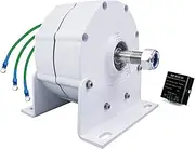 5000W Permanent Magnet Generator 12V-220V Three-Phase Power Generators Low RPM for Water Conservancy And Wind Power(With Base,White),24v