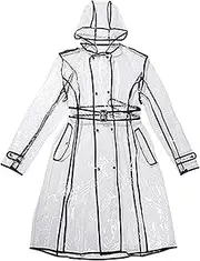 [Perfeclan] NC Raincoat Clear Hooded Rain Jacket Wind Coat Poncho Mo