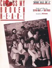 THE JETS "CROSS MY BROKEN HEART" SHEET MUSIC-BEVERLY HILLS COP-1987-NEW ON SALE!