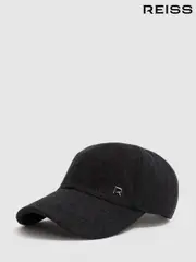 Reiss Charcoal/Black Oxy Logan Wool-Blend Brushed Felt Cap (AA3759) | $120