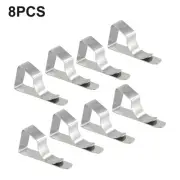 8 PC Stainless Steel Tablecloth Clip Desk Table Cloth Cover Clamp Holder Party