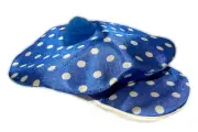 JUMBO BLUE CLOWN HAT Newsboy Cap Mario White Polka Dots Costume Pom Flat Derby