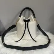 DIOR Makeup Drawstring Bucket Bag, Converted w Black PU Leather Handle & Strap