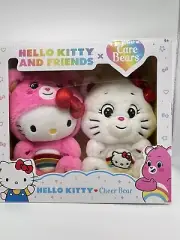 Hello Kitty and Friends Care Bears Cheer Bear Plush Set Duo Brand NIB - #227